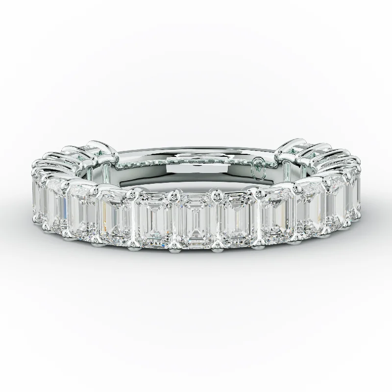 Anniversary rings with a bezel - set diamond for security3.0 Carat Emerald Diamond Anniversary Band Anniversary rings with a bezel - set diamond for security3.0 Carat Emerald Diamond Anniversary Band