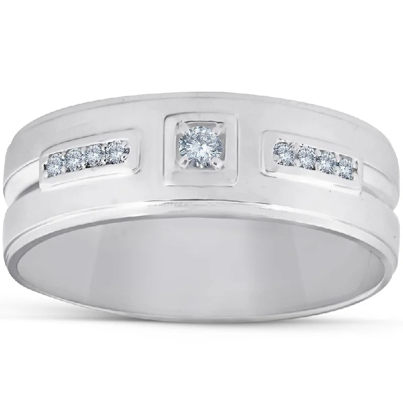 Art Deco - Inspired Women's Diamond Rings with Geometric Designs and Baguette - Cut Diamonds1/4 Ct Diamond Mens Wedding Band High Polished 7mm Ring Art Deco - Inspired Women's Diamond Rings with Geometric Designs and Baguette - Cut Diamonds1/4 Ct Diamond Mens Wedding Band High Polished 7mm Ring