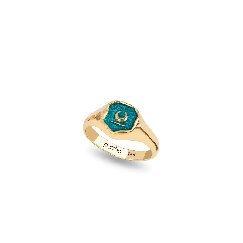 Statement - Making Cocktail Rings for Women with Large Cubic ZirconiaNew Beginnings 14K Gold Signet Ring - True Colors Statement - Making Cocktail Rings for Women with Large Cubic ZirconiaNew Beginnings 14K Gold Signet Ring - True Colors