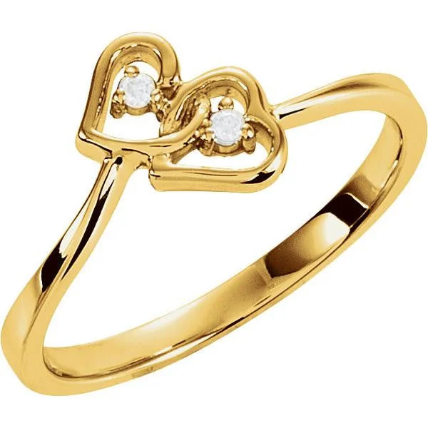 Women's Diamond Rings with Sapphire Accents in Blue for a Colorful and Sophisticated Touch14k Gold Diamond Double 2-Stone Heart Promise Ring - White, Rose or Yellow Women's Diamond Rings with Sapphire Accents in Blue for a Colorful and Sophisticated Touch14k Gold Diamond Double 2-Stone Heart Promise Ring - White, Rose or Yellow