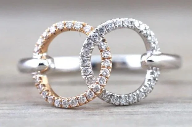 Men's gold signet rings with engraved initials14kt White Gold Diamond Twist Intertwined Ring Infinity Love Rose Circle FR01011 Men's gold signet rings with engraved initials14kt White Gold Diamond Twist Intertwined Ring Infinity Love Rose Circle FR01011