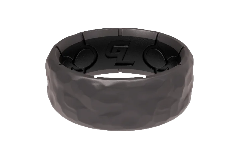 Men's waterproof rings for water - based activitiesZeus Hammered Gun Metal Ring