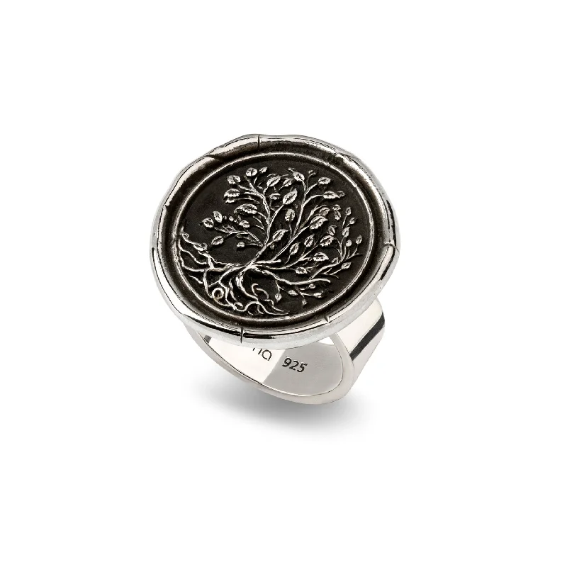 Boho - Style Women's Rings with Turquoise and Leather AccentsTree of Life Talisman Ring Boho - Style Women's Rings with Turquoise and Leather AccentsTree of Life Talisman Ring