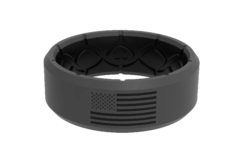 Men's adjustable - size rings for a perfect fitZeus Edge Hero America Deep Stone Grey Ring Men's adjustable - size rings for a perfect fitZeus Edge Hero America Deep Stone Grey Ring
