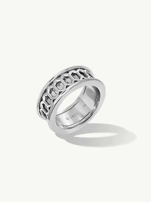 Women's 18K Gold Solitaire Diamond Ring for an Elegant Everyday LookAmanti Infinity Spinning Ring In 18K White Gold