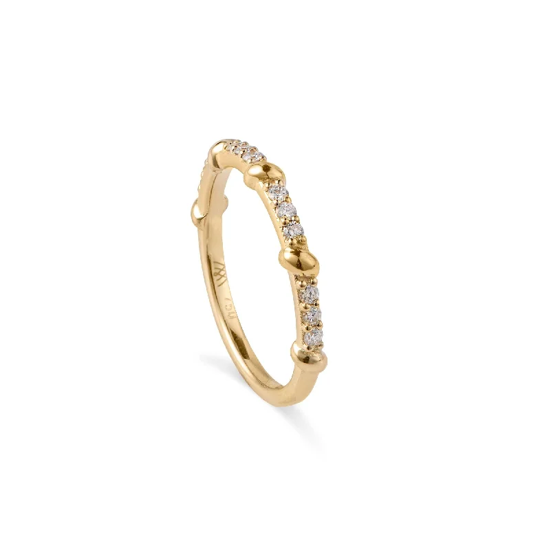 Women's Rings with Hidden Compartments for Secret KeepsakesDiamond Rope 18K Gold Ring