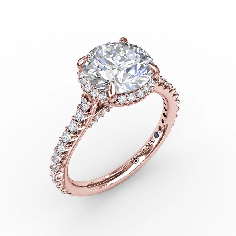 Men's Opal Engagement Rings in 10K Gold with a Milgrain - Trimmed BandContemporary Round Diamond Halo Engagement Ring With Geometric Details