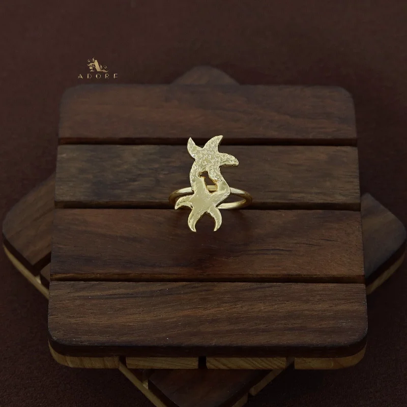 Golden Star Fish Ring