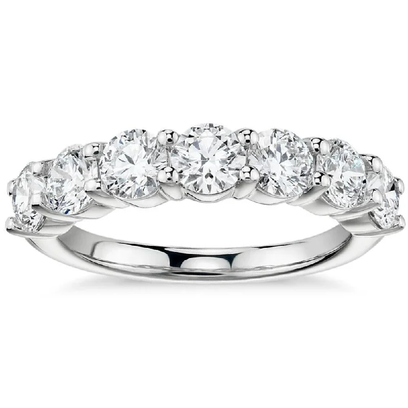 Vintage - Style Women's Diamond Rings with Floral - Engraved Bands and Multiple Diamond Accents2 Ct TW 7-Stone Real Diamond Wedding Ring in White or Yellow Gold Vintage - Style Women's Diamond Rings with Floral - Engraved Bands and Multiple Diamond Accents2 Ct TW 7-Stone Real Diamond Wedding Ring in White or Yellow Gold