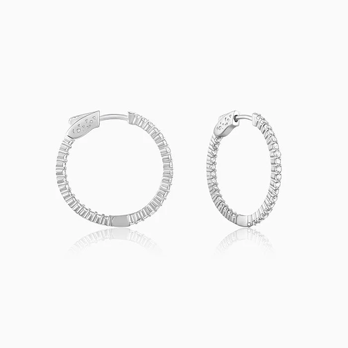 Vintage hoop earringsSilver Enchanted Radiance Hoops