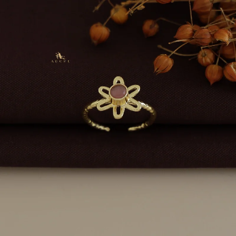 Textured Henna Flower Ring