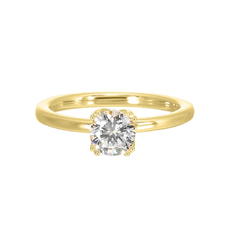 Tennis - Style Women's Diamond Rings with a Continuous Row of Diamonds for a Classic and Versatile LookThollot-Colorado Cut 14K Yellow Gold Double Prong Style Diamond Semi-Mount Engagement Ring Tennis - Style Women's Diamond Rings with a Continuous Row of Diamonds for a Classic and Versatile LookThollot-Colorado Cut 14K Yellow Gold Double Prong Style Diamond Semi-Mount Engagement Ring