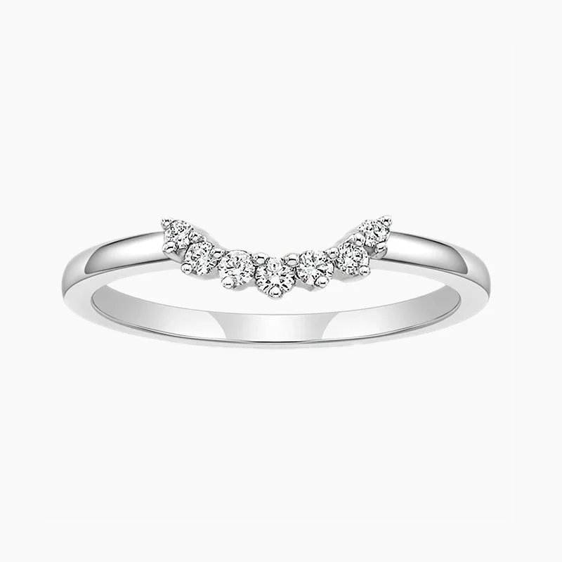 Women's Rings with Hidden Compartments for Secret KeepsakesRound Cut Stackable CZ Curved Engagement Rings Women's Rings with Hidden Compartments for Secret KeepsakesRound Cut Stackable CZ Curved Engagement Rings