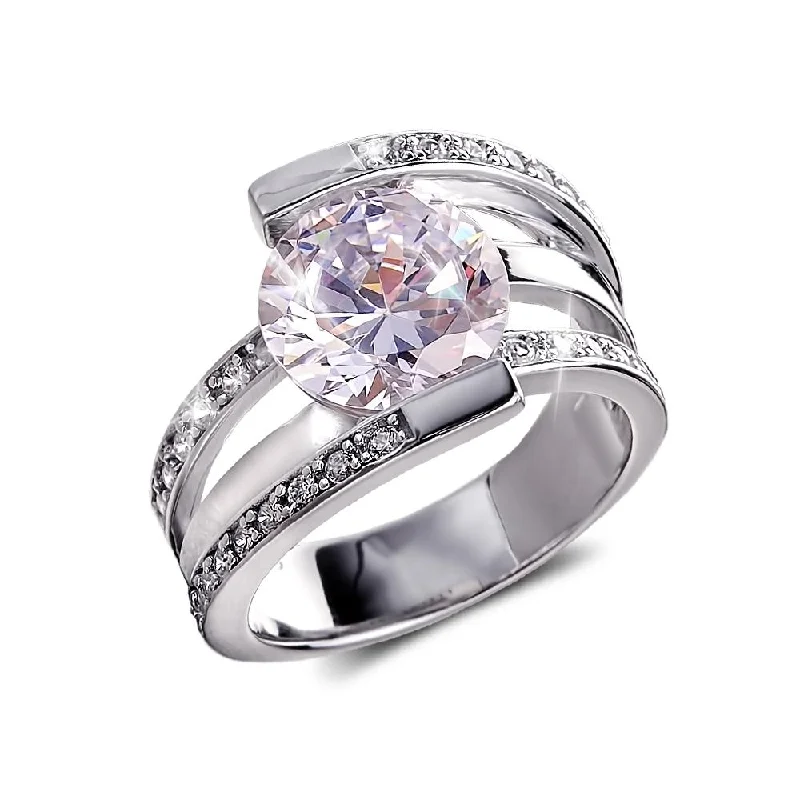 Adjustable Ring Sizes for Women's Rings in Stainless SteelRodela Rhodium Ring