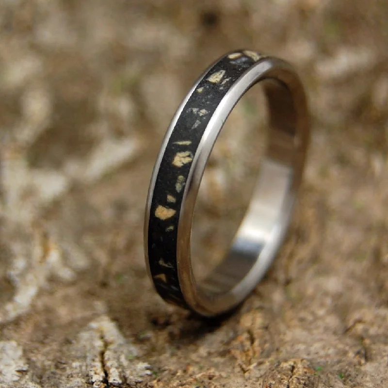 Women's Infinity Symbol Rings in Rose Gold for a Romantic TouchBethlehem | Men's Israel Beach Sand, Bethlehem Stone & Titanium Wedding Ring