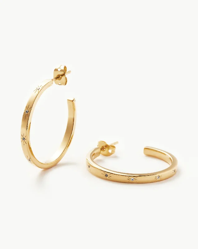 Personalized hoop earringsInterstellar Star Hoop Earrings
