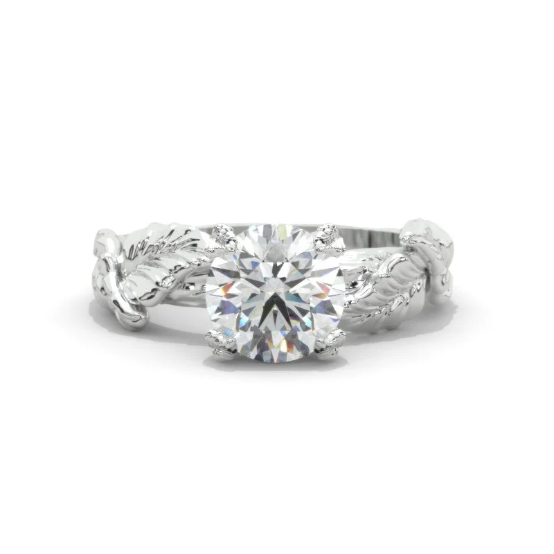 Men's Tourmaline Engagement Rings in 18K Two - Tone Gold with a Floral - Inspired Setting2.0 Carat Moissanite Giliarto Twig Engagement Ring Men's Tourmaline Engagement Rings in 18K Two - Tone Gold with a Floral - Inspired Setting2.0 Carat Moissanite Giliarto Twig Engagement Ring