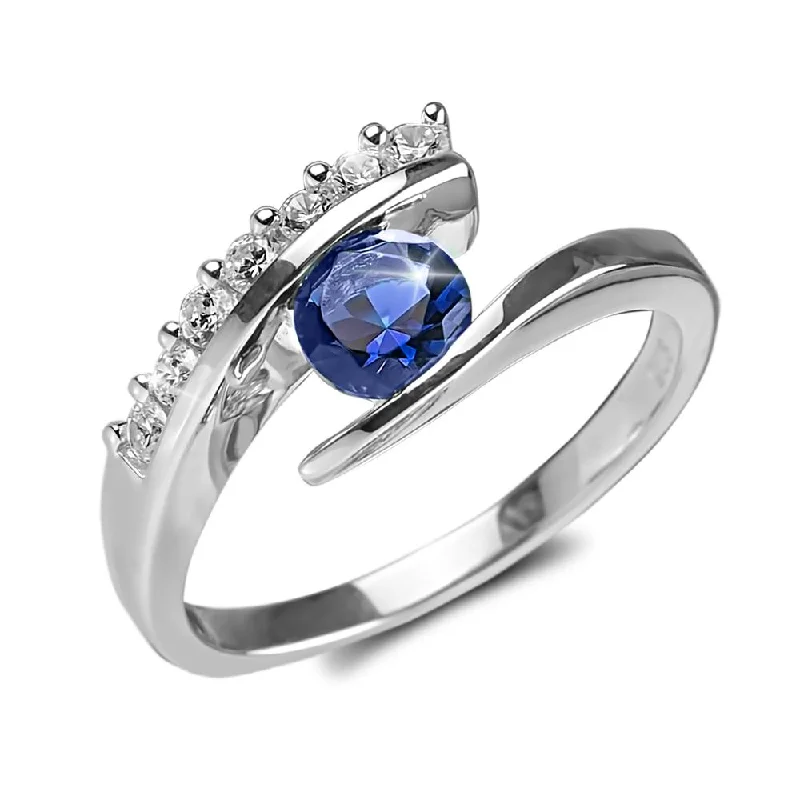 Enamel - Coated Women's Rings in Bright, Bold ColorsEva Blue Ring