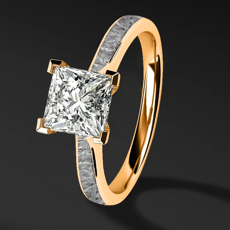 Art Deco - Inspired Women's Rings with Geometric Shapes in 14K GoldGolden Skyfall - Meteorite Engagement Ring 14K Gold & Moissanite - Gift from the Skies for your Beloved. Made to order. Art Deco - Inspired Women's Rings with Geometric Shapes in 14K GoldGolden Skyfall - Meteorite Engagement Ring 14K Gold & Moissanite - Gift from the Skies for your Beloved. Made to order.