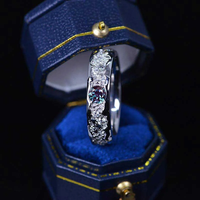 Men's anti - allergy rings for sensitive skinGrand Canyon Alexandrite Ring V2