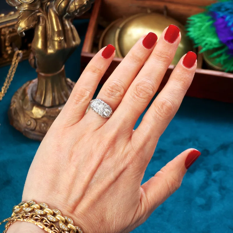 Diamond - Encrusted Women's Rings for Special Occasions in 18K GoldOriginal Vintage 1920's 1.50ct Birks Filigree Diamond Ring Diamond - Encrusted Women's Rings for Special Occasions in 18K GoldOriginal Vintage 1920's 1.50ct Birks Filigree Diamond Ring