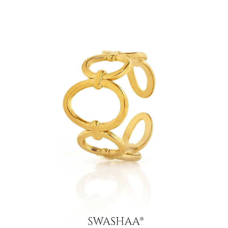 Women's 18K Gold Solitaire Diamond Ring for an Elegant Everyday LookUdaya 18K Gold Plated Ring Women's 18K Gold Solitaire Diamond Ring for an Elegant Everyday LookUdaya 18K Gold Plated Ring