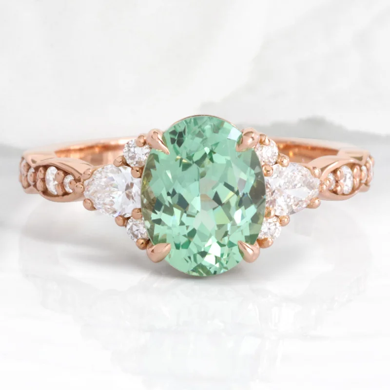 Men's Moonstone Engagement Rings in Silver - Plated Copper with a Celtic Knot Pattern2.85 Ct. Oval Green Sapphire Ring in Dahlia 3 Stone Diamond Band Men's Moonstone Engagement Rings in Silver - Plated Copper with a Celtic Knot Pattern2.85 Ct. Oval Green Sapphire Ring in Dahlia 3 Stone Diamond Band