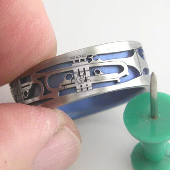 Tungsten - Carbide and Titanium Combo Rings for Extra DurabilityDueling Trumpets - Summit One Version Tungsten - Carbide and Titanium Combo Rings for Extra DurabilityDueling Trumpets - Summit One Version