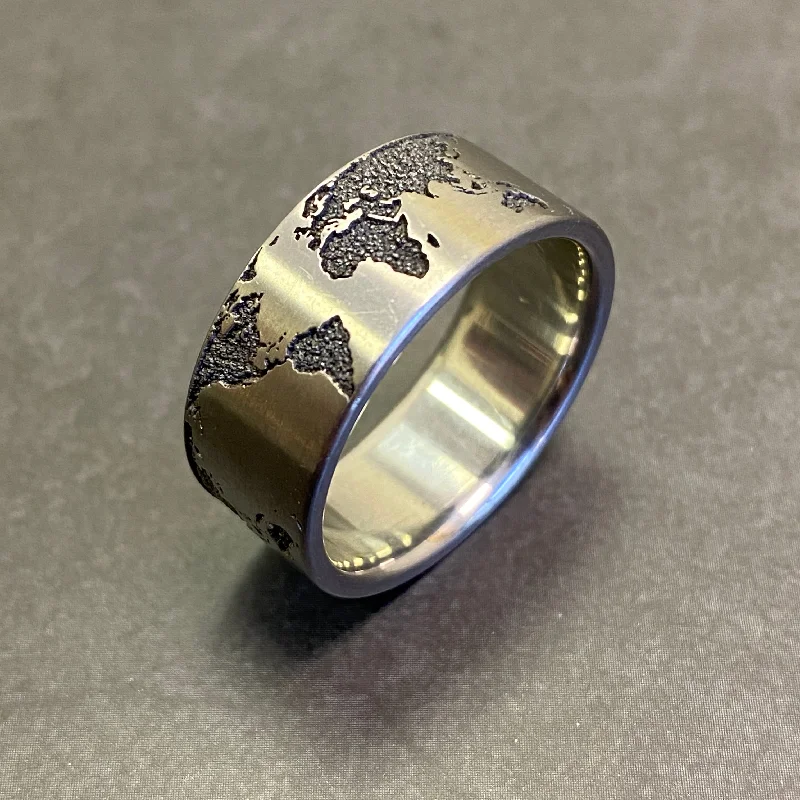 Titanium Rings with a Braided Metal Design for a Handmade FeelThe World