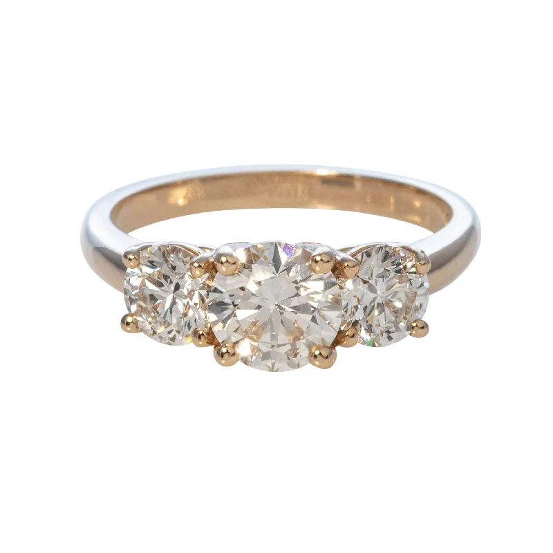 Princess - Cut Women's Diamond Rings in White Gold with a High - Clarity Diamond for a Modern Look2ctw Round Brilliant Diamond Three-Stone 14K Gold Engagement Ring Princess - Cut Women's Diamond Rings in White Gold with a High - Clarity Diamond for a Modern Look2ctw Round Brilliant Diamond Three-Stone 14K Gold Engagement Ring