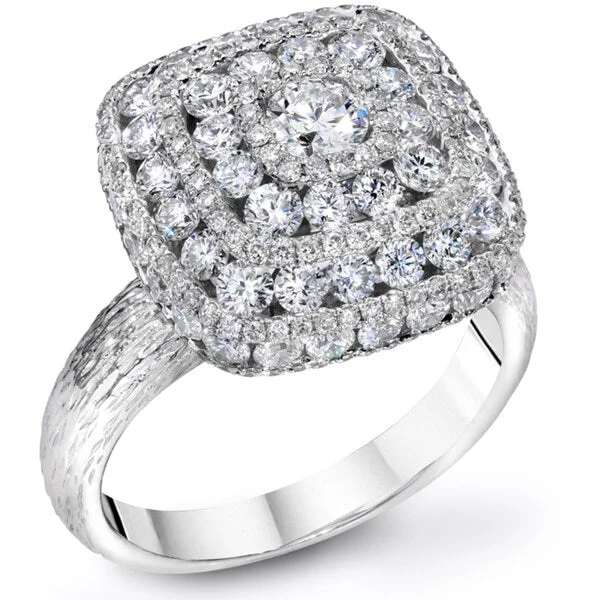 Tennis - Style Women's Diamond Rings with a Continuous Row of Diamonds for a Classic and Versatile Look18k White Gold 2 5/8ct TDW Vintage Diamond Ring Tennis - Style Women's Diamond Rings with a Continuous Row of Diamonds for a Classic and Versatile Look18k White Gold 2 5/8ct TDW Vintage Diamond Ring