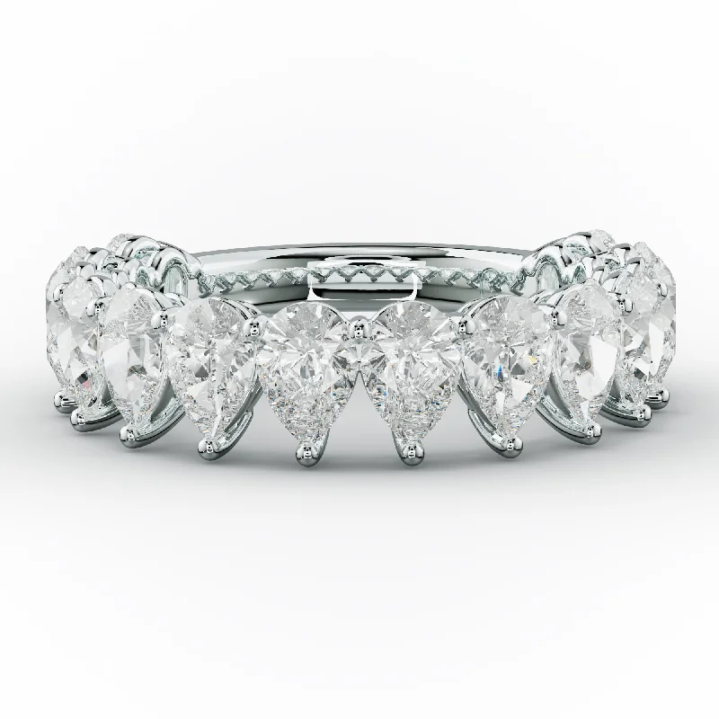 Anniversary rings with a diamond - and - sugilite combination3.0 Carat Pear Shape Diamond Anniversary Band Anniversary rings with a diamond - and - sugilite combination3.0 Carat Pear Shape Diamond Anniversary Band