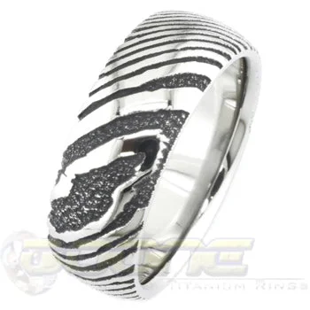 Titanium Rings with a Snake - Skin - Patterned CoatingForge