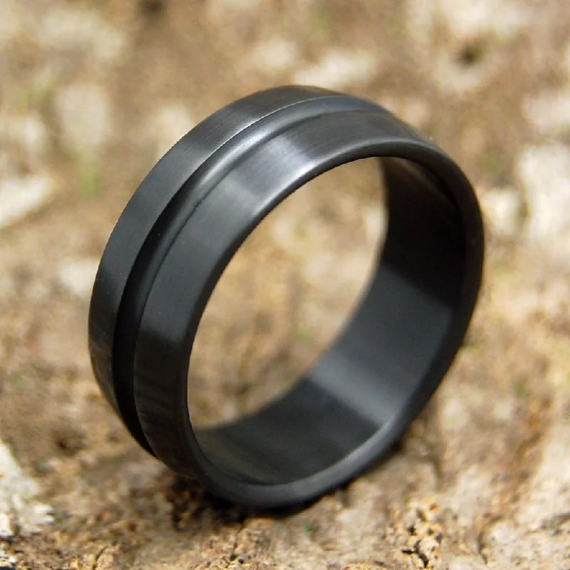 Men's ruby - adorned rings for a bold red colorPersian Zargun | Men's Persian Zargun & Zirconium Wedding Ring