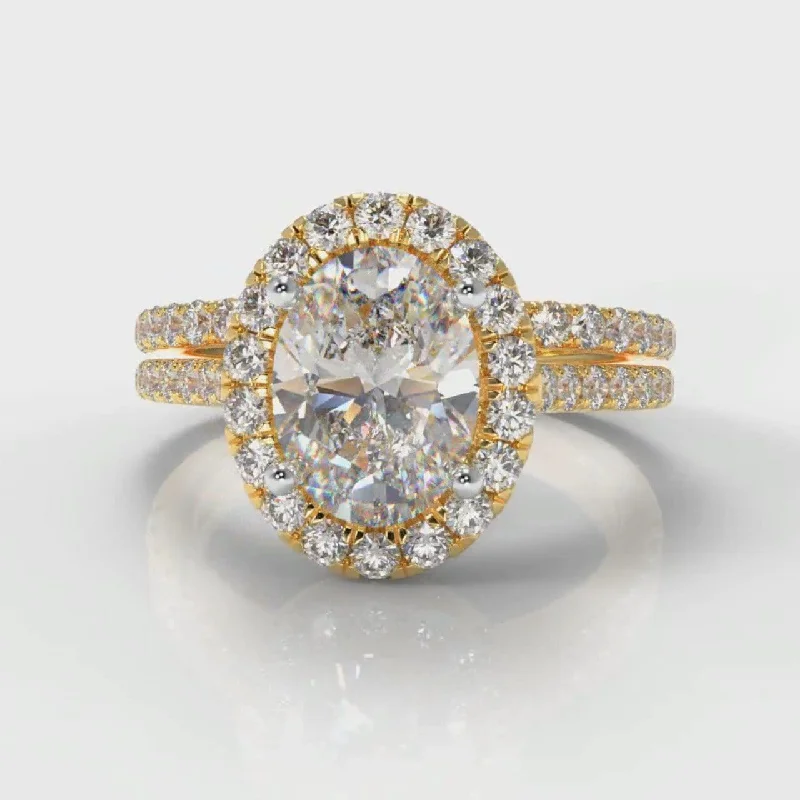 Men's Tanzanite Engagement Rings in Palladium with a Three - Stone ArrangementPetite Micropavé Oval Diamond Halo Bridal Set - Yellow Gold Men's Tanzanite Engagement Rings in Palladium with a Three - Stone ArrangementPetite Micropavé Oval Diamond Halo Bridal Set - Yellow Gold
