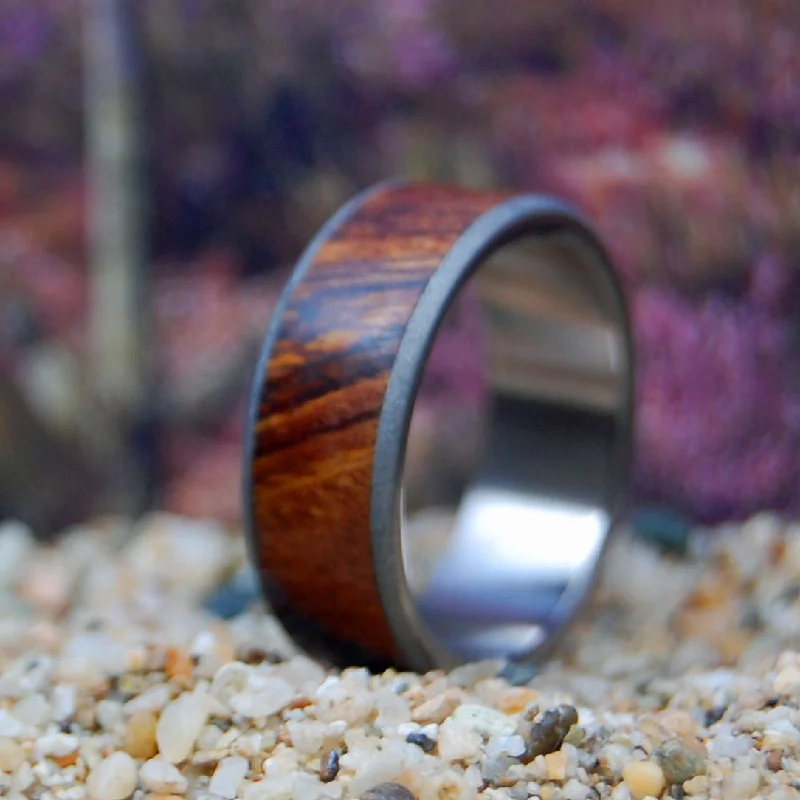 Men's Viking - inspired rings with ancient symbolsSonoran Soul | Men's Desert Ironwood & Titanium Wedding Ring