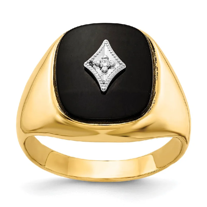 Men's amethyst - filled rings for a purple elegance10k Yellow Gold AA Diamond men's ring