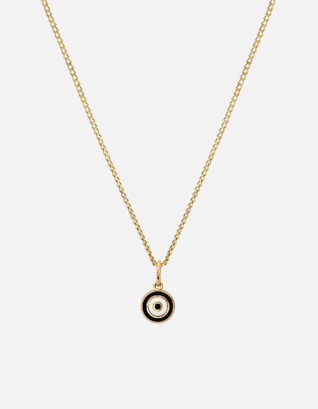 Enamel - Coated Women's Rings in Bright, Bold ColorsOjos Necklace, Gold Vermeil/Black
