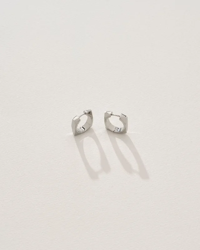 Diamond hoop earringsShelby Earrings in Silver