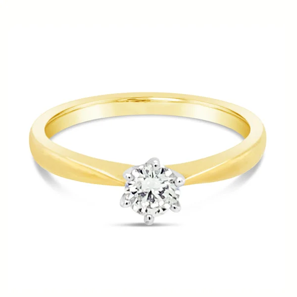 Heart - Shaped Women's Diamond Rings in Rose Gold for a Romantic and Symbolic GiftSolitaire Diamond Ring 0.28ct J/I1 9ct Yellow Gold