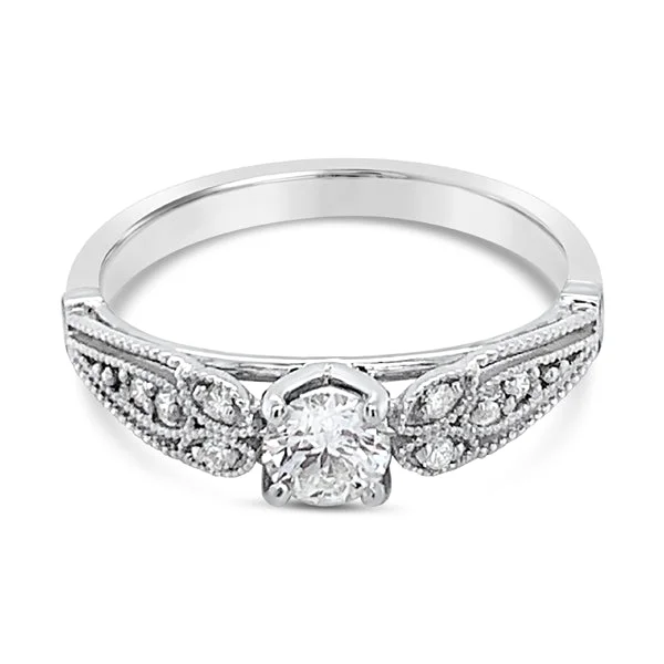 Women's Diamond Rings with Sapphire Accents in Blue for a Colorful and Sophisticated TouchDiamond Ring Giselle 18ct White Gold 0.31ct G/SI1 Centre