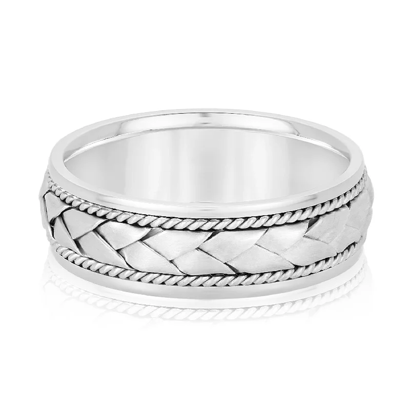 Men's skull - shaped rings for a gothic styleMen's Twisted Rope Braided Weave Band Men's skull - shaped rings for a gothic styleMen's Twisted Rope Braided Weave Band