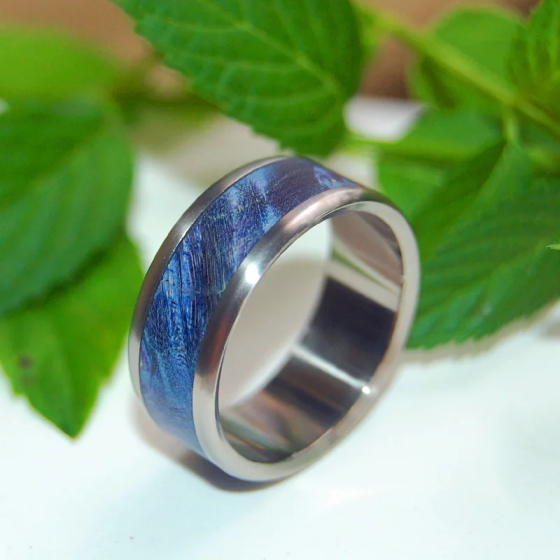 Tennis - Style Women's Rings with a Row of Round Diamonds in PlatinumLinger In The Hills | Men's Blue Box Elder Wood & Titanium Wedding Ring Tennis - Style Women's Rings with a Row of Round Diamonds in PlatinumLinger In The Hills | Men's Blue Box Elder Wood & Titanium Wedding Ring