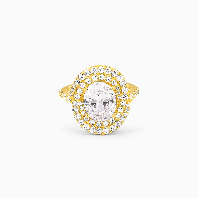 Stackable Gemstone Rings for Women in Amethyst, Sapphire, and EmeraldGolden Oval Solitaire Ring