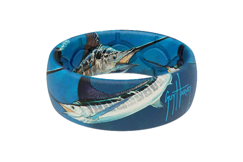 Men's leather - wrapped rings for a rustic charmGuy Harvey Grand Slam Ring