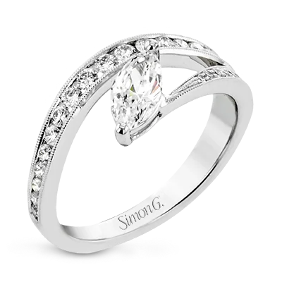 Marquise - Cut Women's Diamond Rings in Palladium for a Unique and Elongated ShapeEngagement Ring in 18k Gold with Diamonds Marquise - Cut Women's Diamond Rings in Palladium for a Unique and Elongated ShapeEngagement Ring in 18k Gold with Diamonds