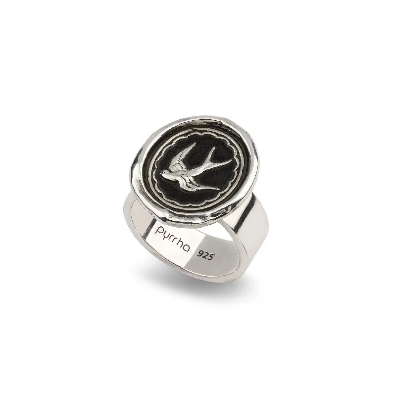 Vintage - Inspired Filigree - Design Women's Rings in Sterling SilverFree Spirited Talisman Ring Vintage - Inspired Filigree - Design Women's Rings in Sterling SilverFree Spirited Talisman Ring