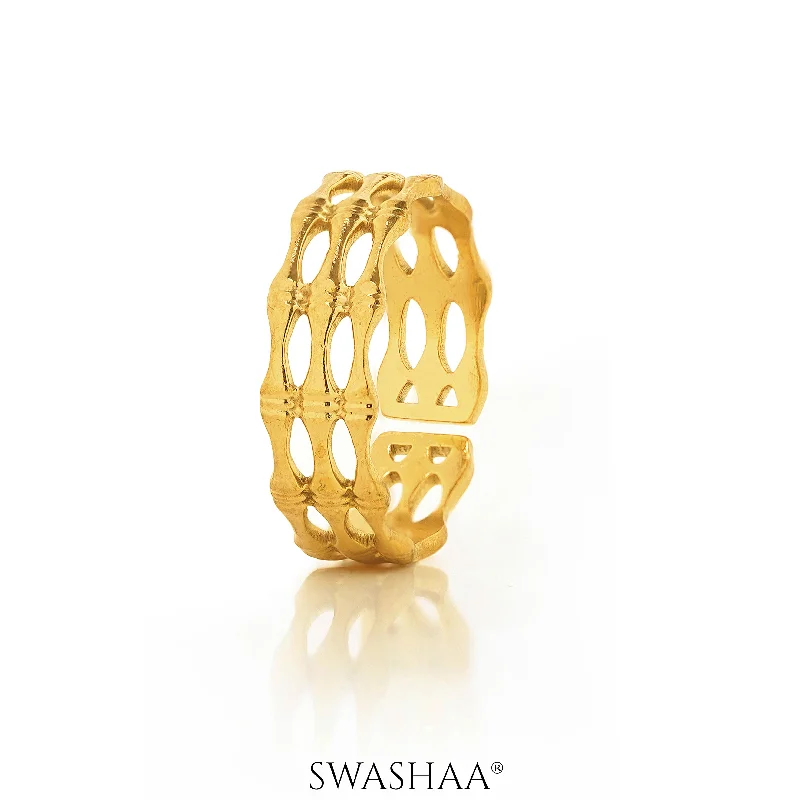 Statement - Making Cocktail Rings for Women with Large Cubic ZirconiaLepa 18K Gold Plated Ring Statement - Making Cocktail Rings for Women with Large Cubic ZirconiaLepa 18K Gold Plated Ring