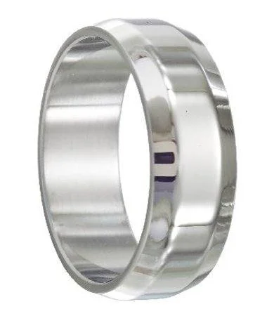 Men's animal - print rings with leopard or snake patternsStainless Steel Wedding Ring with Beveled Edges-7.2mm Men's animal - print rings with leopard or snake patternsStainless Steel Wedding Ring with Beveled Edges-7.2mm