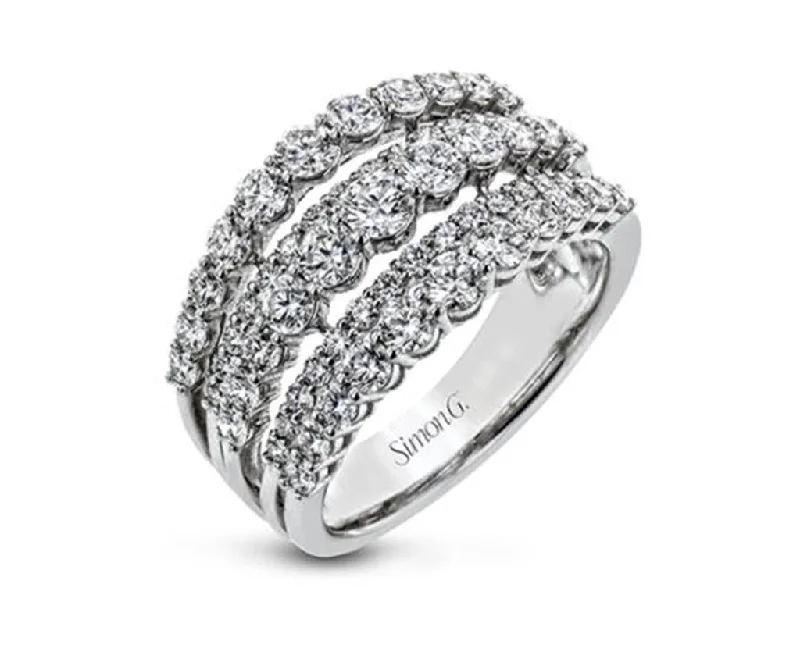 Men's Sapphire Engagement Rings in 18K White Gold with Pave Diamond AccentsSimon G. Diamond Multi Row Ring Men's Sapphire Engagement Rings in 18K White Gold with Pave Diamond AccentsSimon G. Diamond Multi Row Ring
